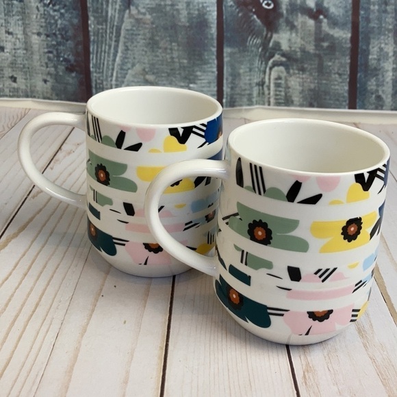 Starbucks Sakura Cherry Blossom Banded 12oz Mug Set of 2 Rare Collectible Floral - Picture 10 of 16